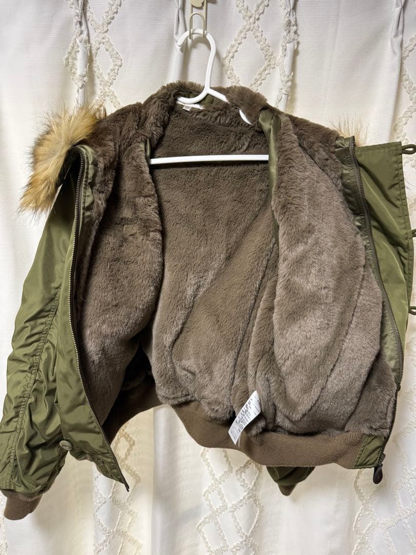 moussy カーキ ファーダウン ファー取り外し可 y2k 平成ギャル