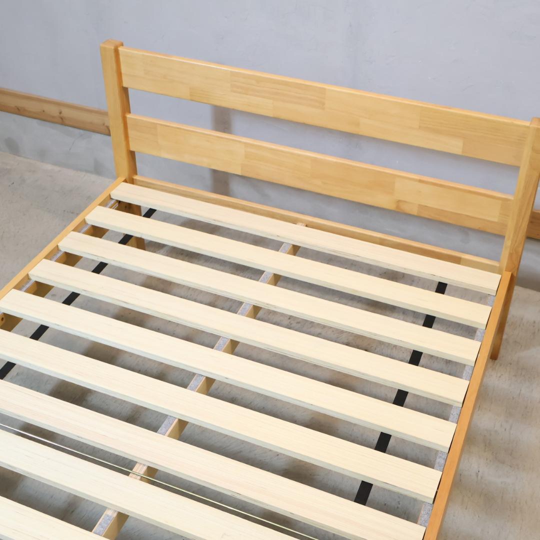 無印良品 MUJI 木製ベッド セミダブルベッドフレーム ラバーウッド材 ベッド