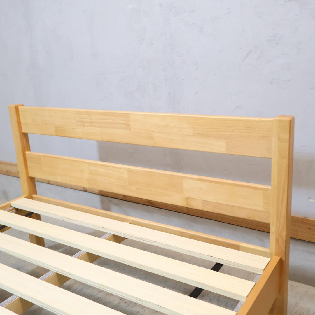 無印良品 MUJI 木製ベッド セミダブルベッドフレーム ラバーウッド材 ベッド