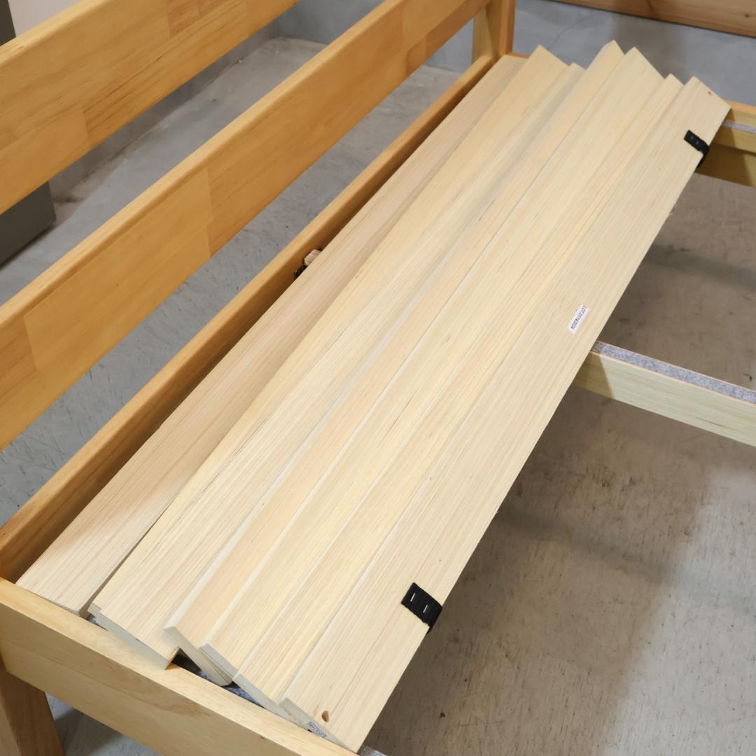 無印良品 MUJI 木製ベッド セミダブルベッドフレーム ラバーウッド材 ベッド