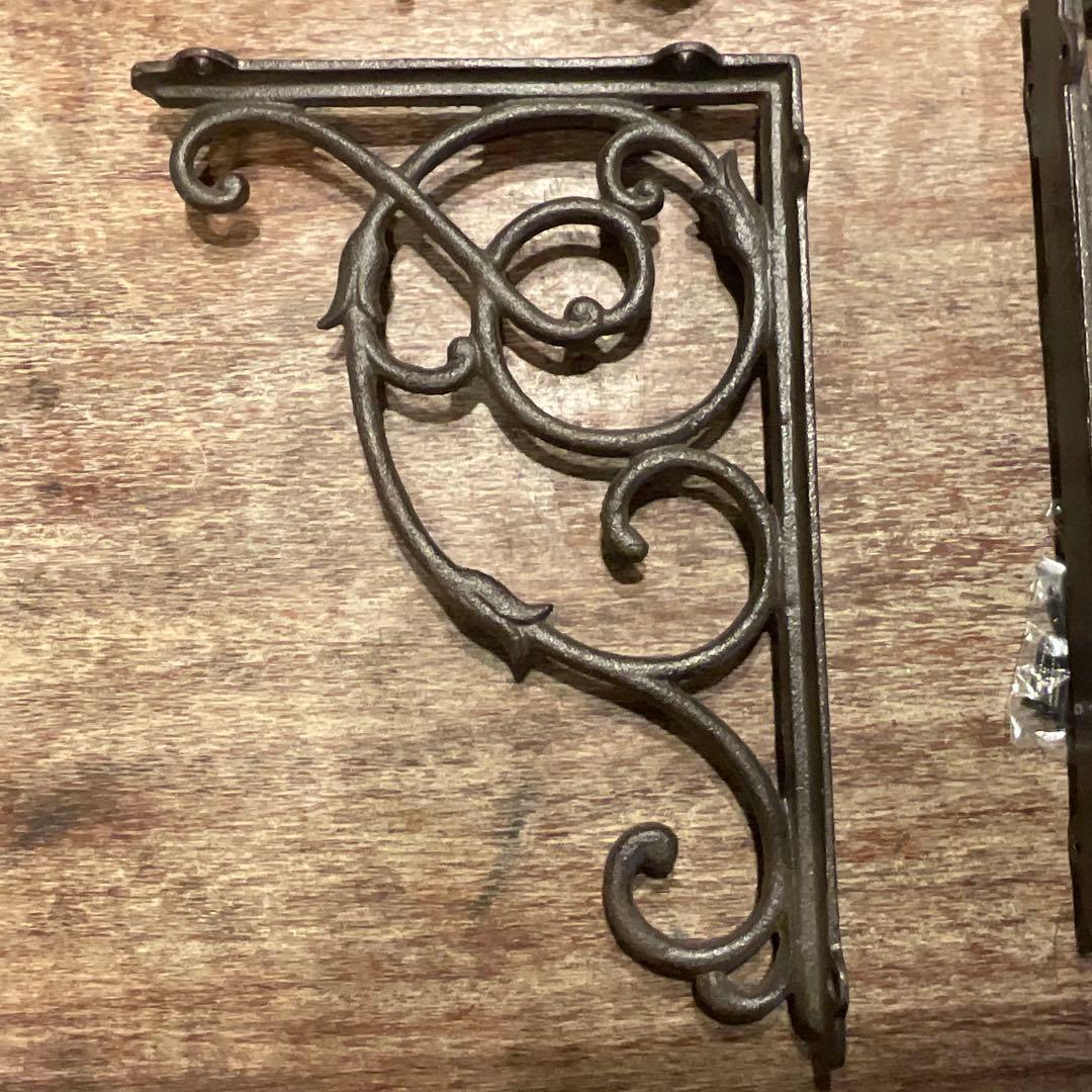 棚受け アイアン ブラケット 大 W40×D330×H220 オシャレ 6個