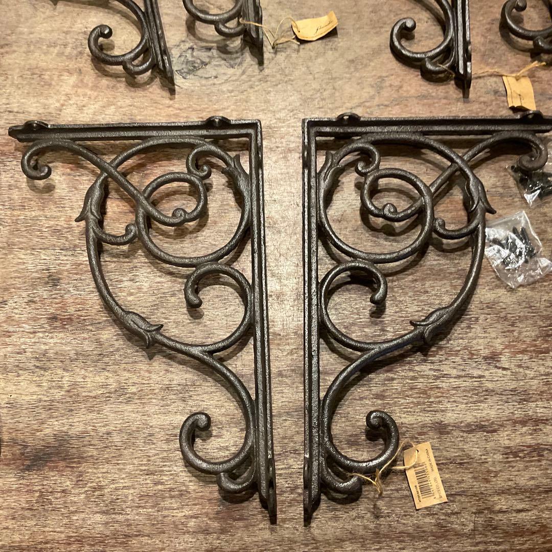 棚受け アイアン ブラケット 大 W40×D330×H220 オシャレ 6個