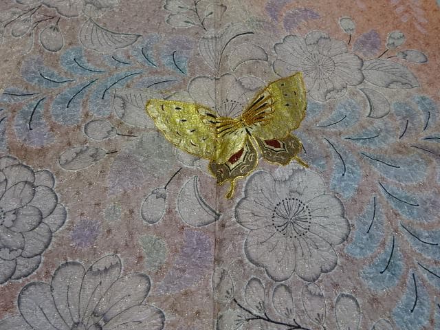 岡田様 振袖　総絞り辻が花　サ-モンピンク