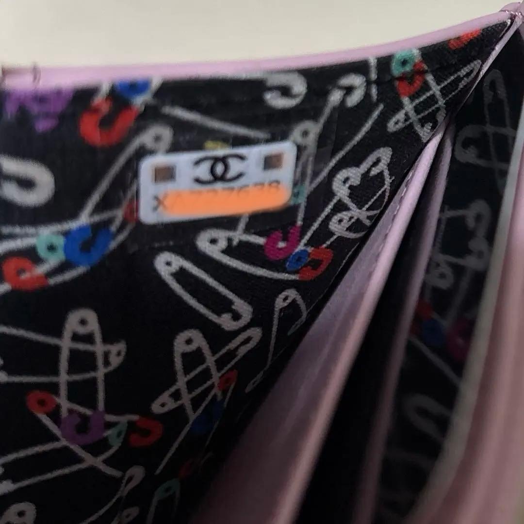 ［新品ほぼ未使用］CHANELシャネル正規品スモールウォレット三つ折り財布ピンク