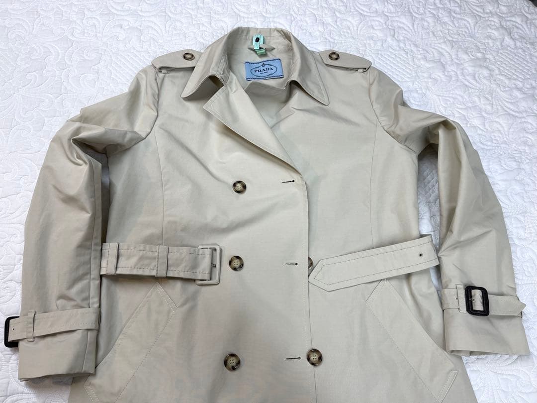 PRADA プラダ トレンチコート ベージュ 46 ベルト付