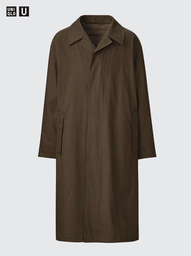 【新品未使用品】UNIQLO U オーバーサイズステンカラーコートL ブラウン