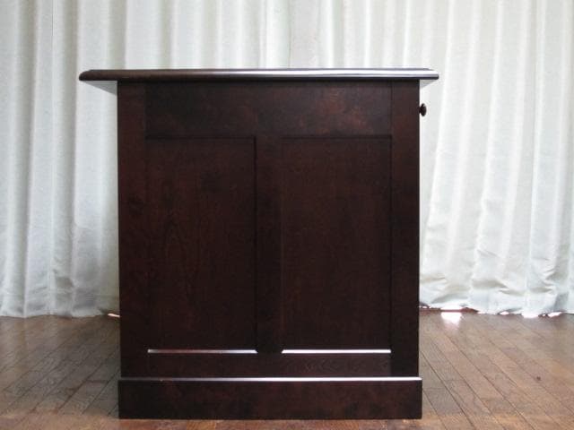 北海道民芸家具 樺 無垢材 片袖机 デスク 書斎机 北民 ホクミン 木製机