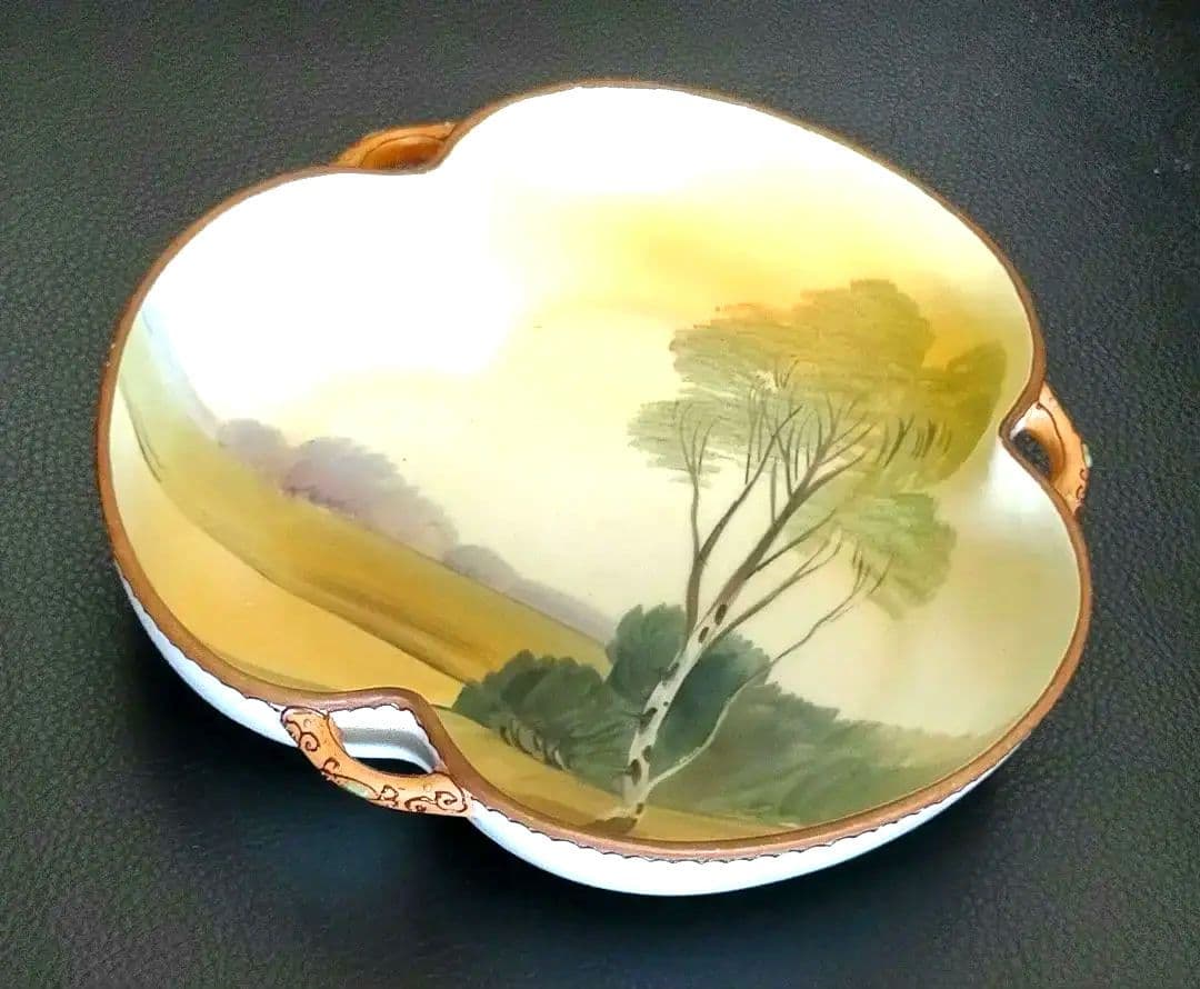 オールドノリタケ ジュール 盛り上風景絵 ボウル