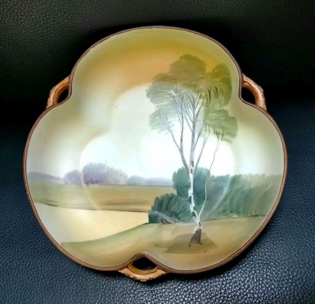 オールドノリタケ ジュール 盛り上風景絵 ボウル