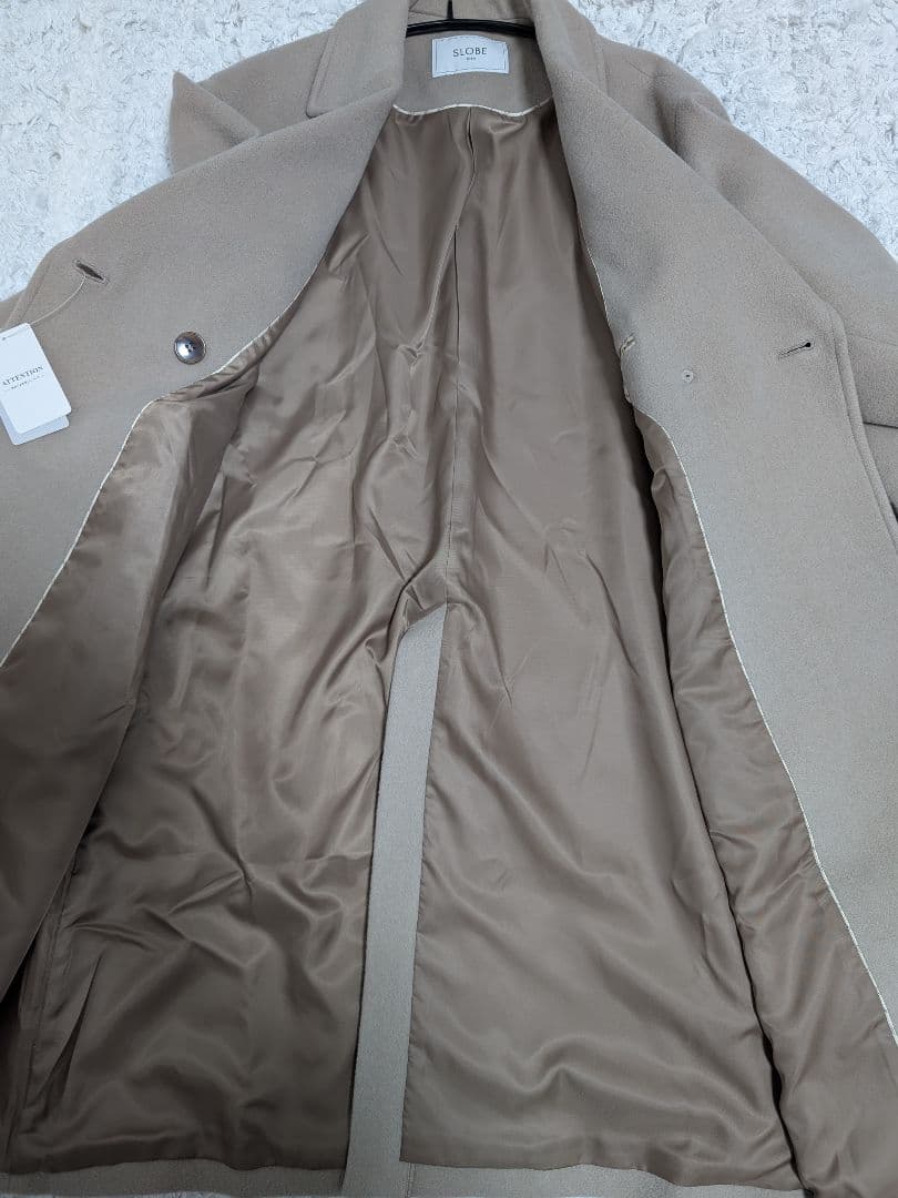 みーこ様　スローブイエナ ECO WOOL ダブルブレストコート 36 ベージュ