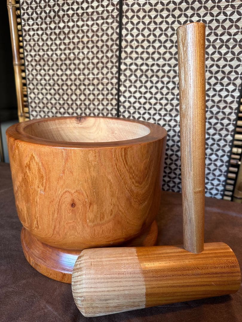 木製 臼と杵 セット