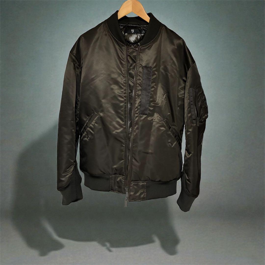 希少美品】UNIQLO +J ハイブリッドダウンオーバーサイズMA-1 グレーL