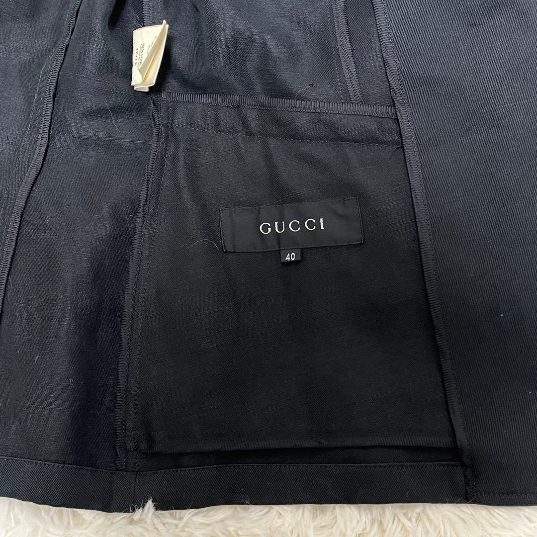 GUCCI リネン混　パンツスーツ　セットアップ