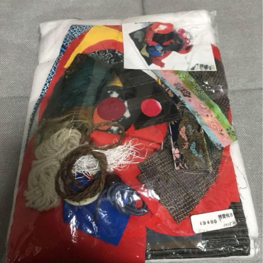 赤鬼　人形　布　ハンドメイド　酒瓶持った鬼　キット