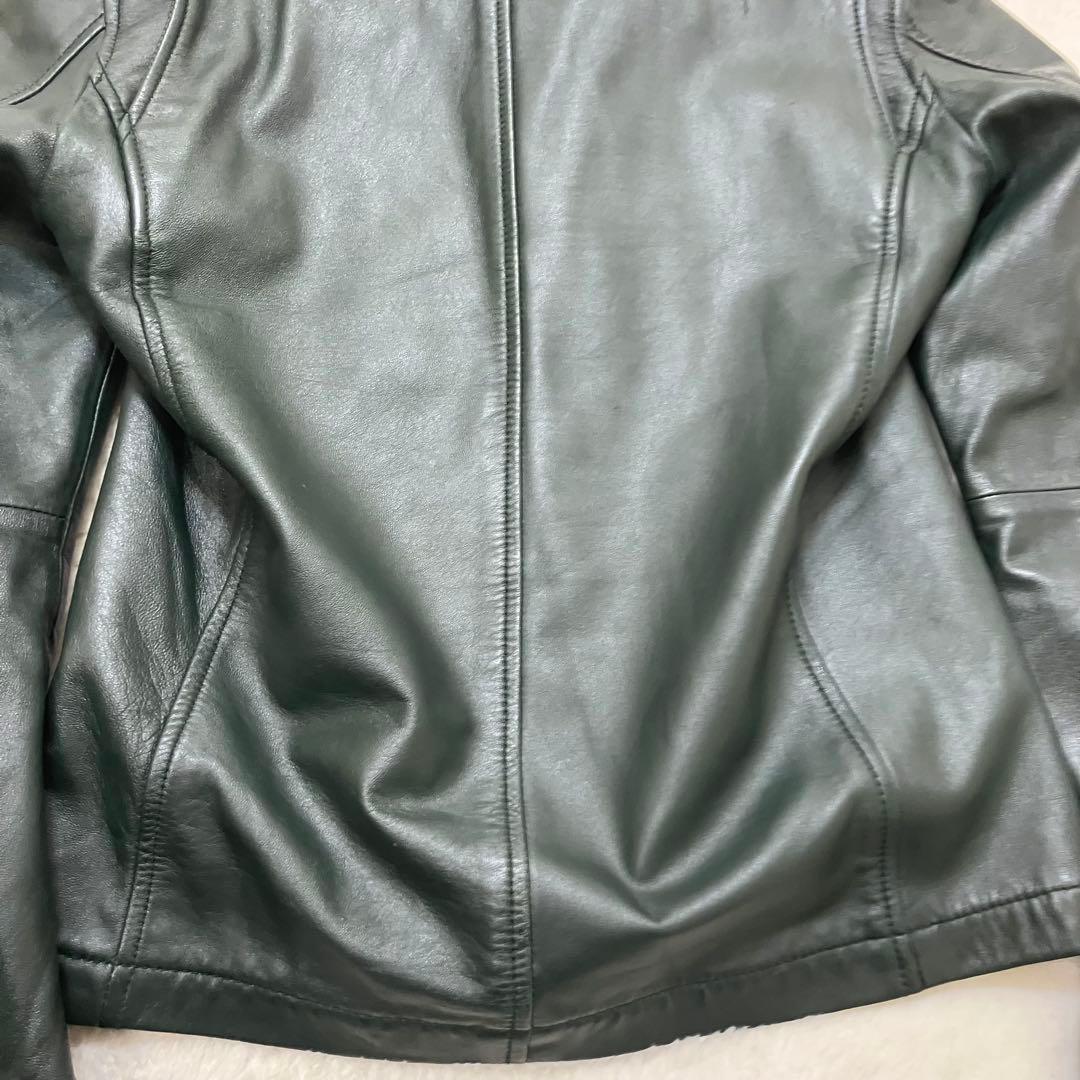 美品✨KATHARINE HAMNETT フーデッドレザージャケット 羊革