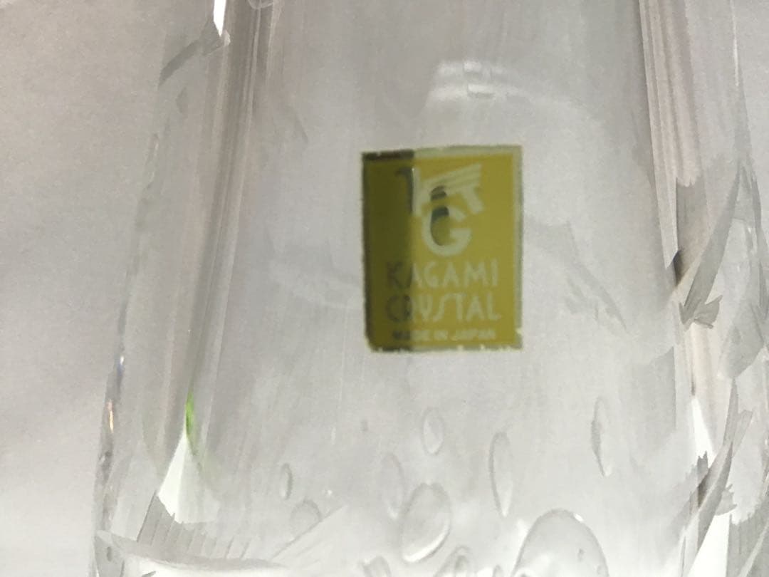 カガミクリスタル　各務満　カガミミツル　花瓶　鮎