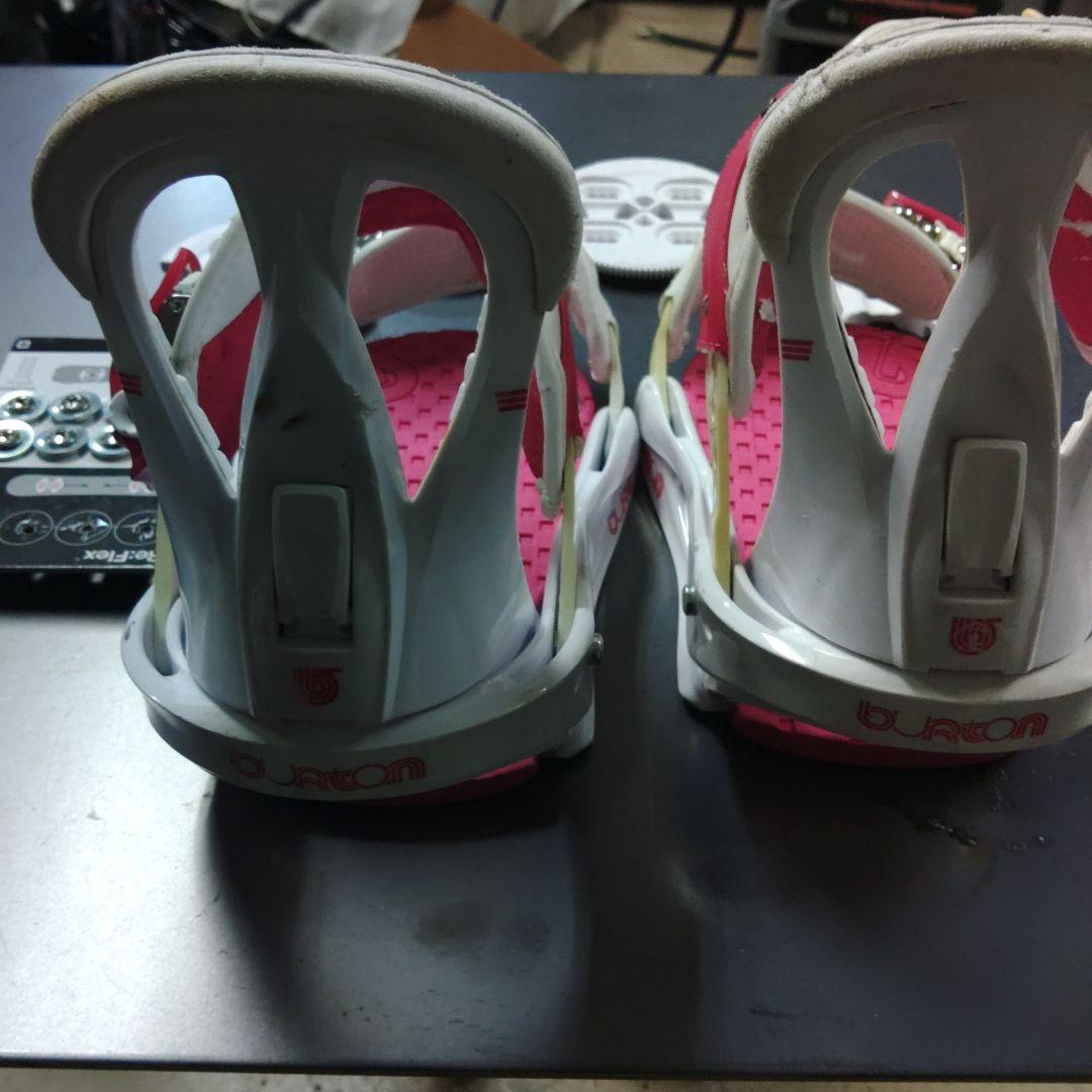 Burton Re:Flex レディース　ビンディング ホワイト/ピンク　Ｍ