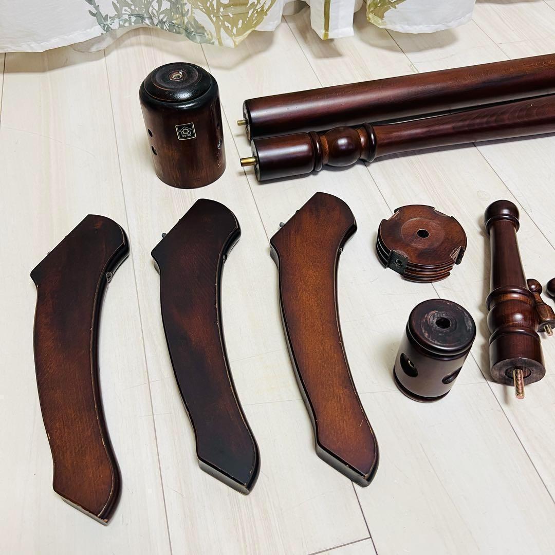 ニチハン　アンティーク　コートハンガー　ハンガーポール　木製