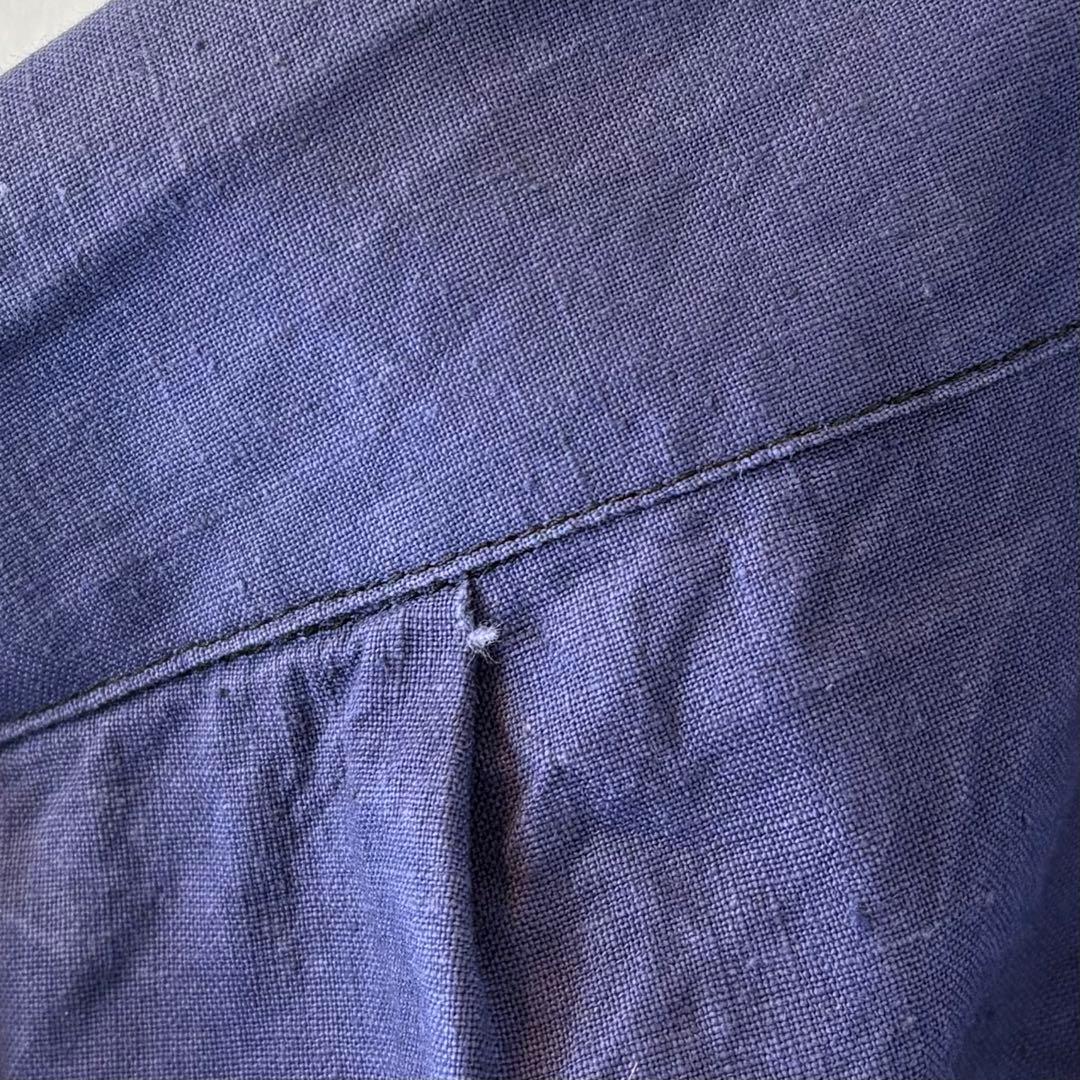 40s ヴィンテージ フレンチ グランパシャツ 古着 ユーロ ヨーロッパ ワーク