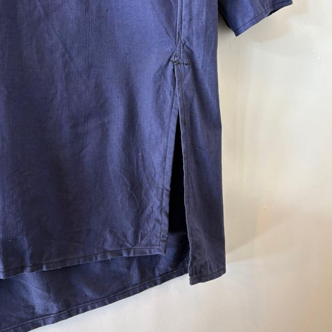 40s ヴィンテージ フレンチ グランパシャツ 古着 ユーロ ヨーロッパ ワーク