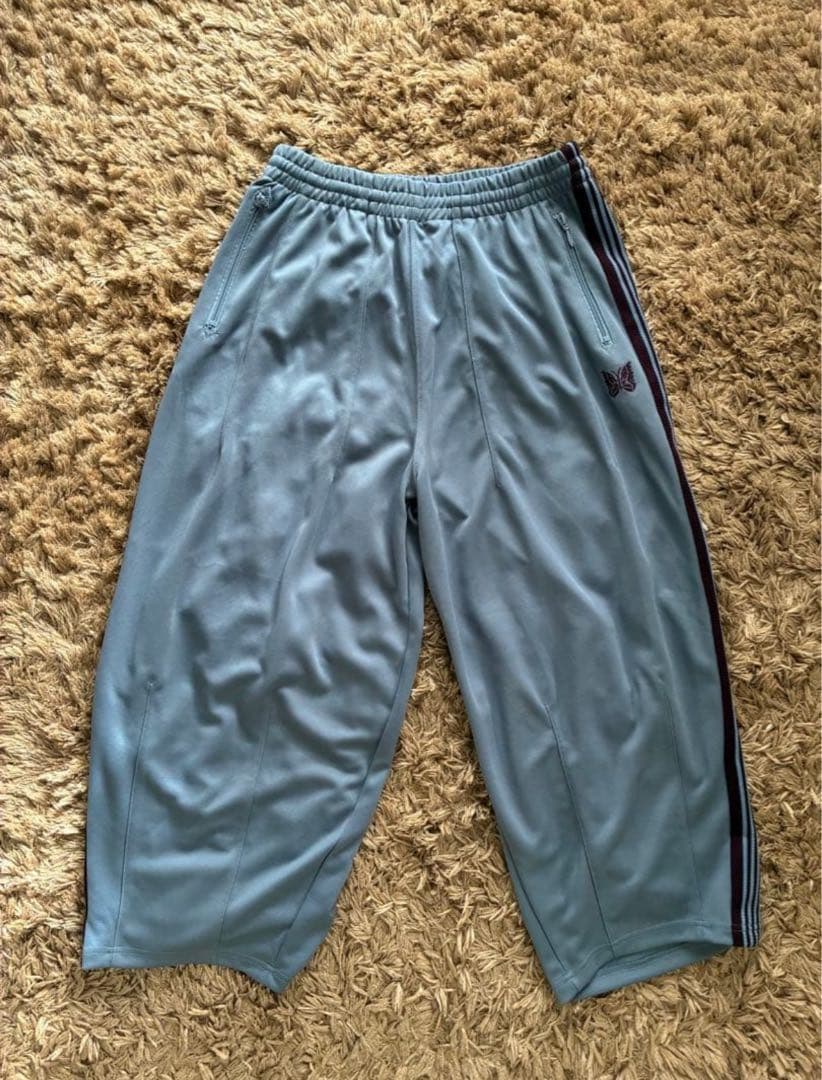 Needles トラックパンツ サックスブルー ヒザデル s