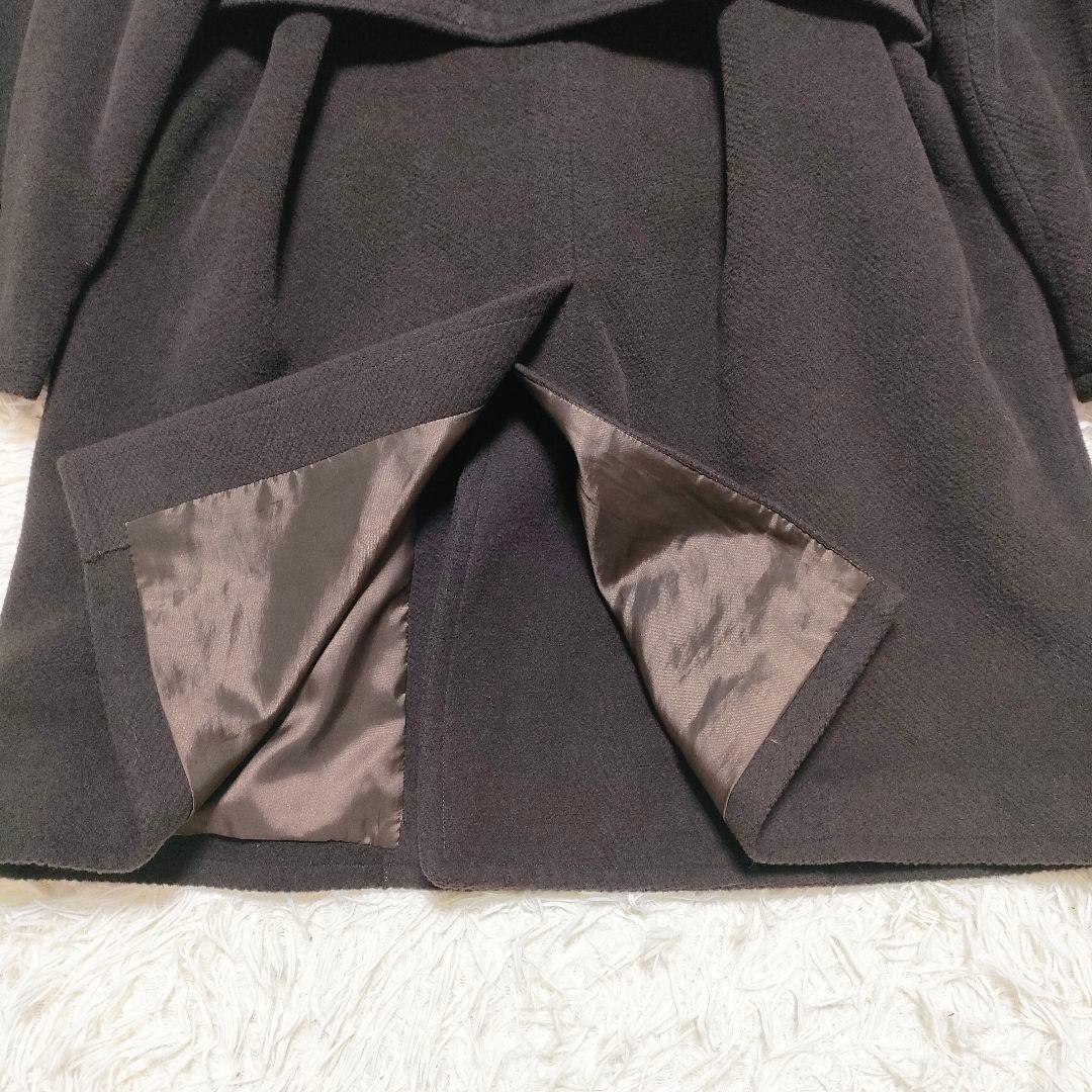 【カシミヤ】ダーバン　ダブルチェスターコート　厚手　ベルト付き　ブラウン　メンズ