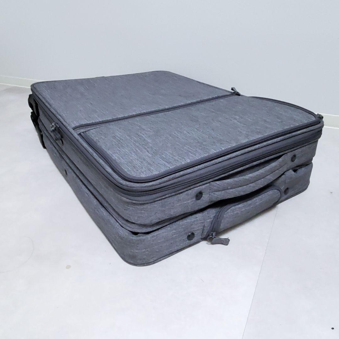 【廃盤品✨️希少】無印良品 半分の厚みで収納できるソフトキャリーケース 63L