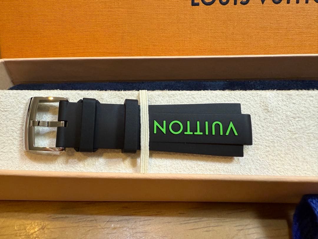 Louis Vuitton ラバーベルト ブラック/グリーン