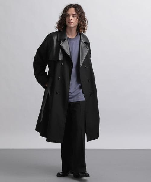 ☆美品☆ HARE ハレ フェイクレザーキリカエトレンチコート S