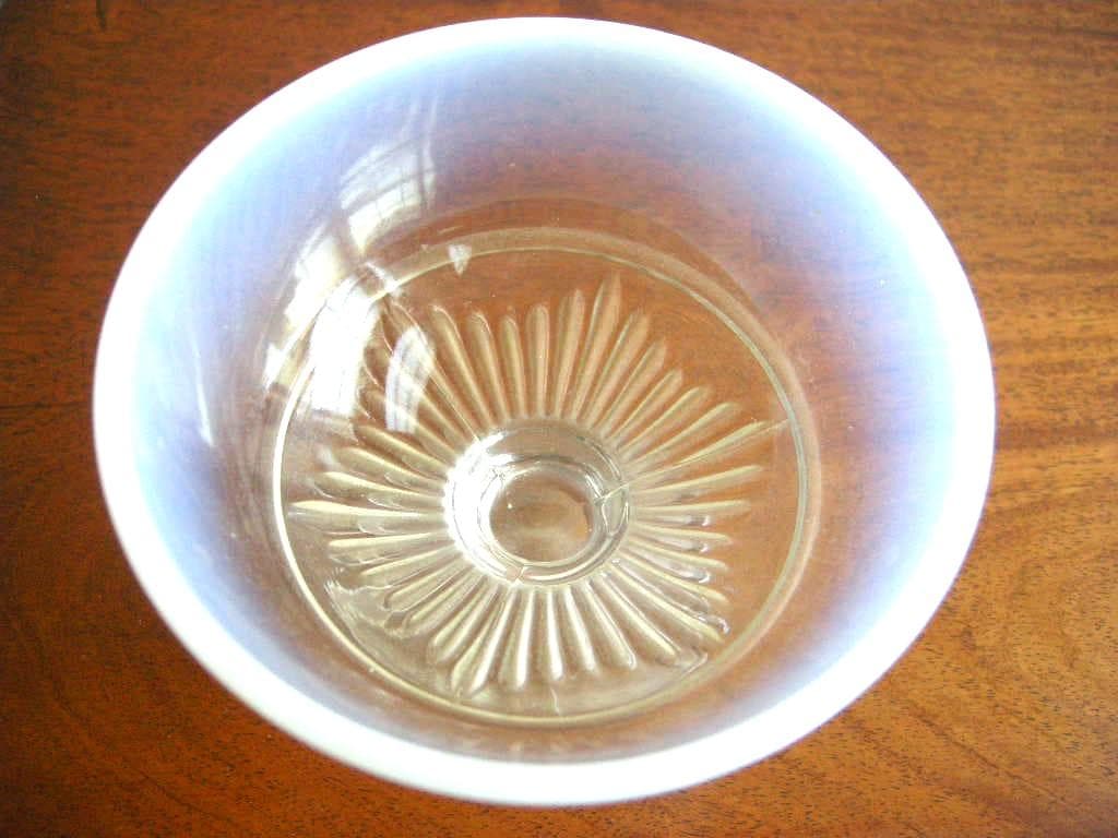 乳白色ガラス　コンポート　氷コップ　2ケセット　欠けあり