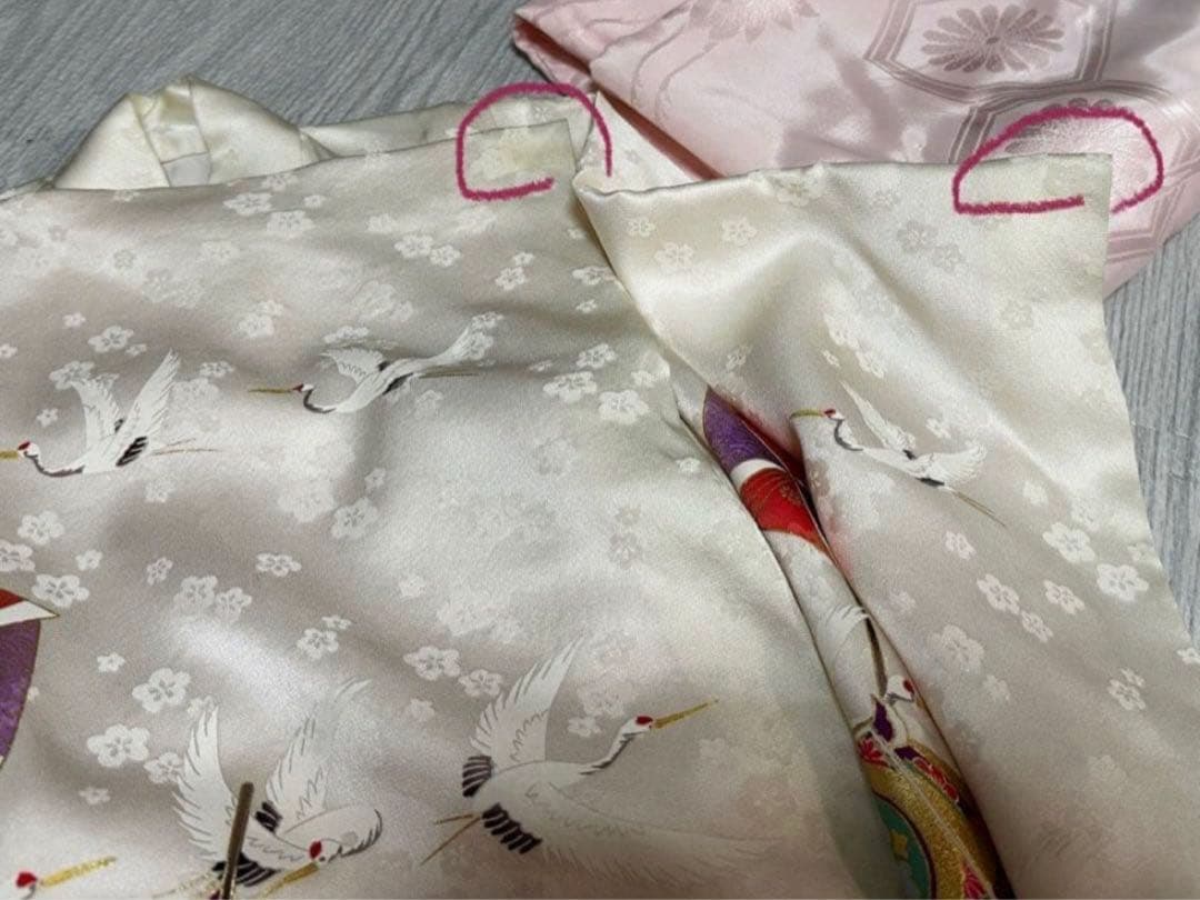 なちよ　購入不可 七五三　着物８点セット　正絹