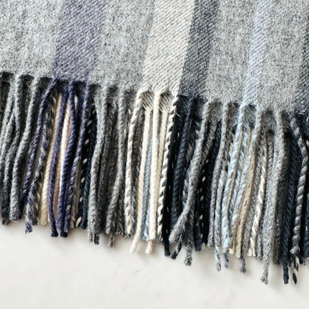 ジョンストンズ カシミヤ100％✨大判ストール GREY