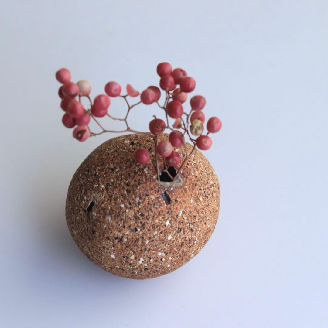 ☆岩田圭介　穴窯花入　花器　オブジェ　アート作品