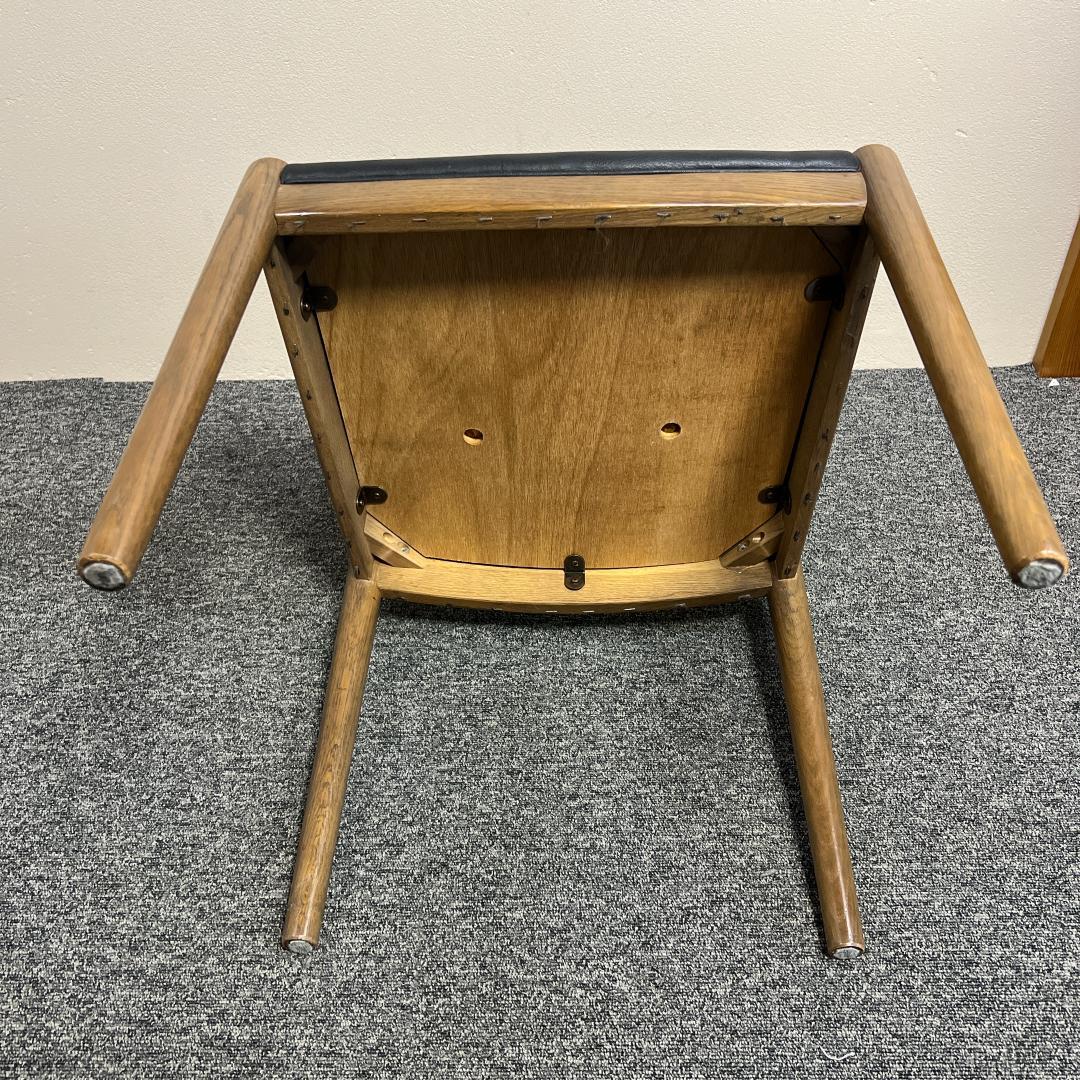 日進木工 Norfore ダイニングチェア オーク 本革 木製 椅子 北欧