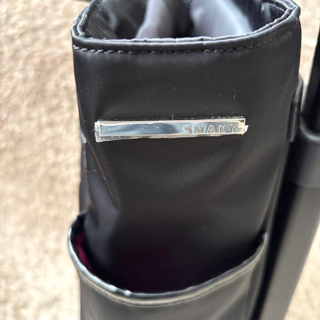 いつき SWANY キャリーバッグ 4輪ストッパー キルティング 黒