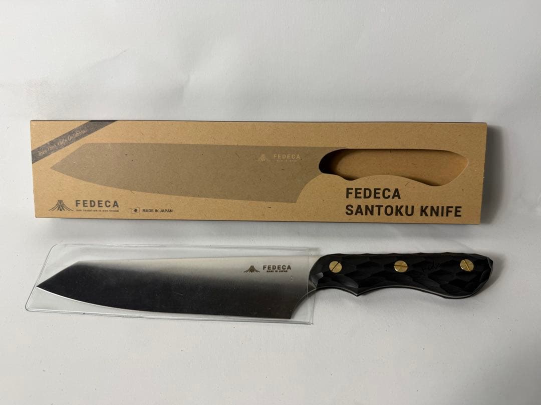 【新品】FEDECA フェデカ　三徳包丁　大　名栗ブラック