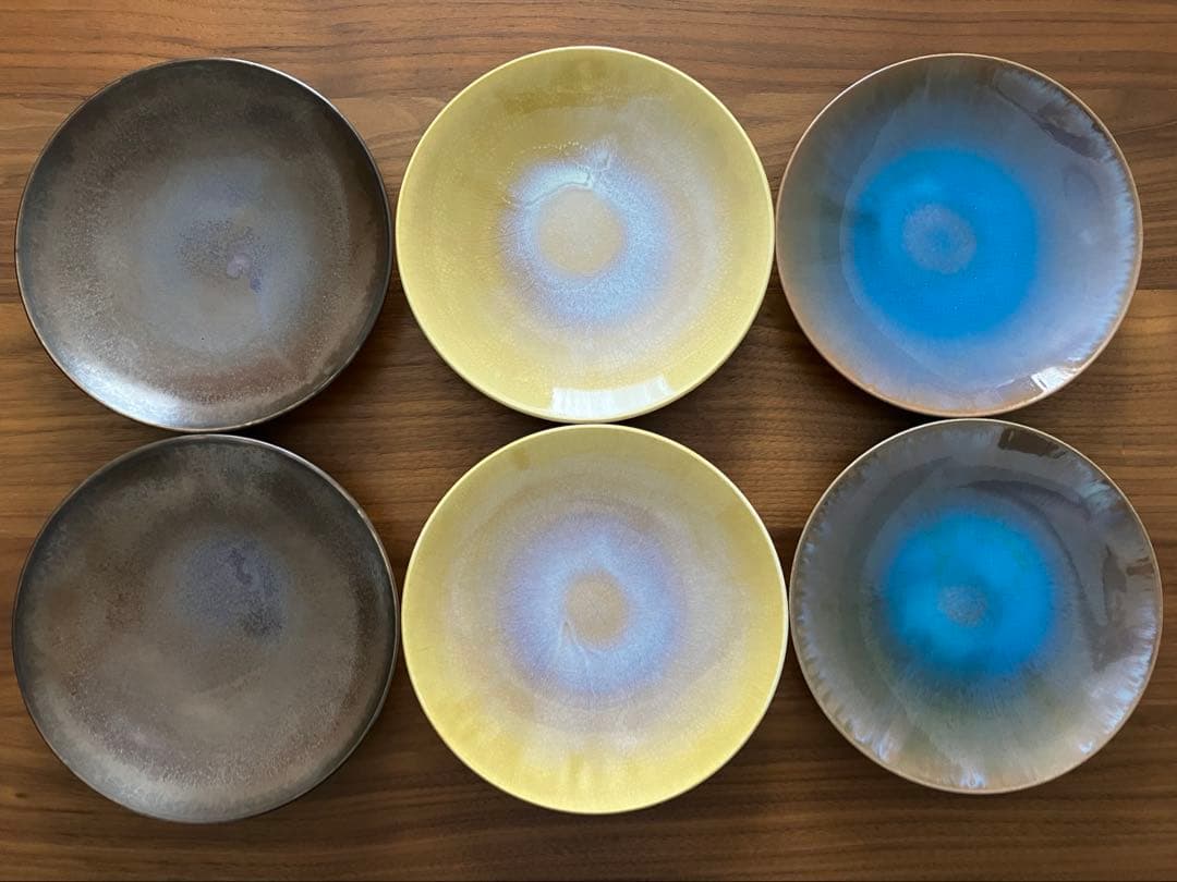 ケユカ　萩焼　彩雲プレート　20センチ　皿