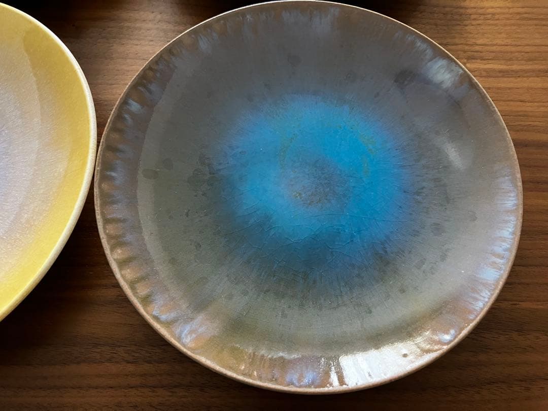 ケユカ　萩焼　彩雲プレート　20センチ　皿