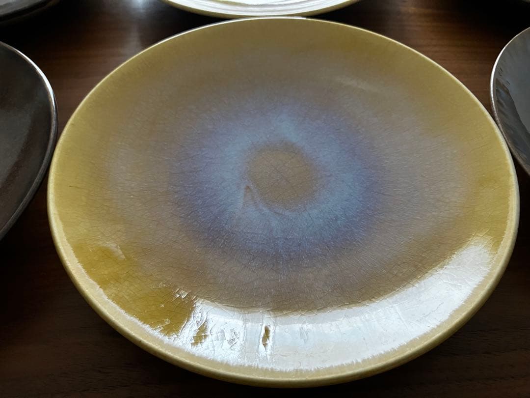 ケユカ　萩焼　彩雲プレート　20センチ　皿