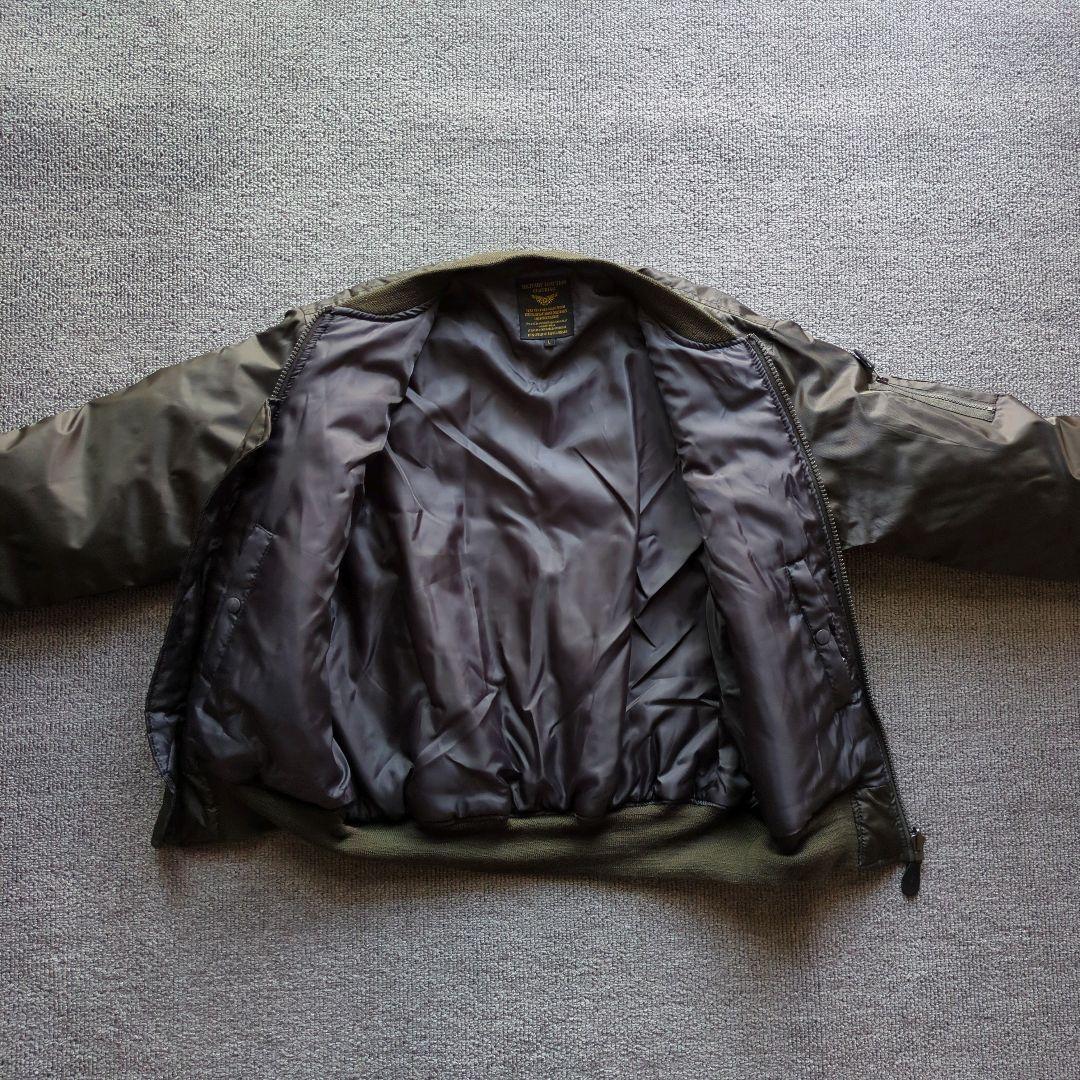 美品unknownMA-1フライトジャケットリバーシブルナイロン中綿短丈グレーL