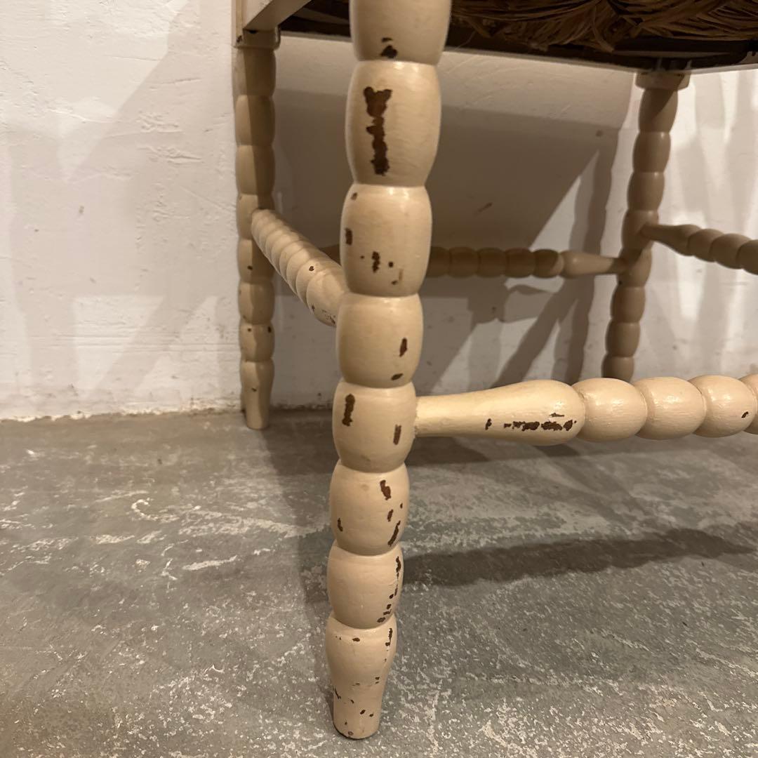 ちっち⚑︎プロフィール必読⚑︎ヴィンテージチェア　コーナーチェア藁座面　1