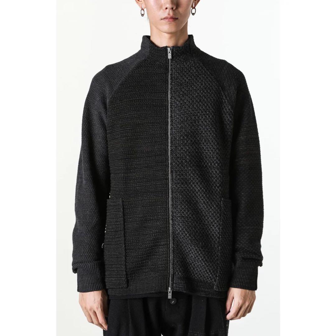 DEVOAメリノウール ニット カーディガン ブラック3