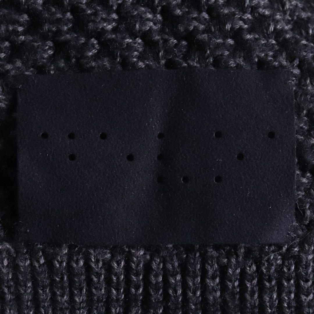 DEVOAメリノウール ニット カーディガン ブラック3