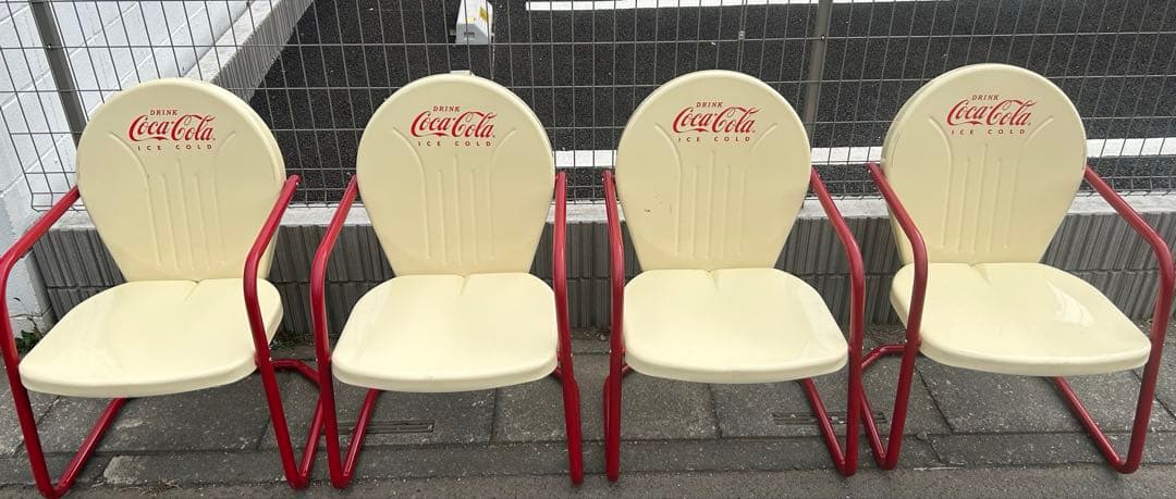 コカコーラ メタルチェア 4つ まとめ売り