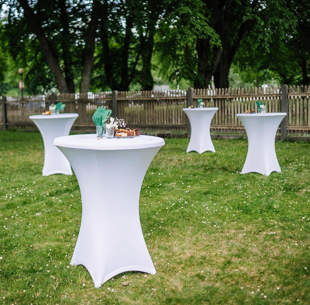 ラウンドカクテルテーブルクロス 32\" x 43\" ４枚セット