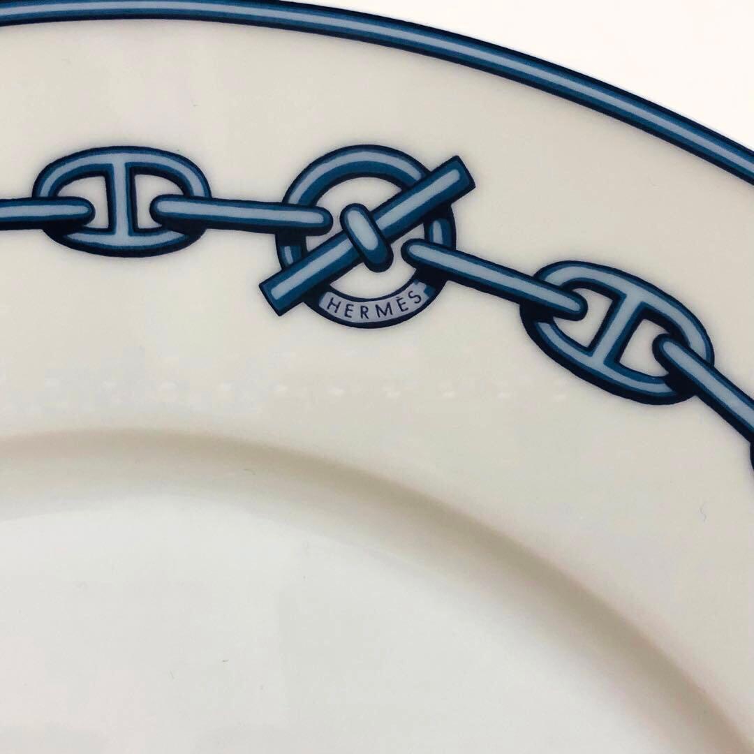 HERMES エルメス　ラウンドプレート　シェーヌダンクル 27cm ①