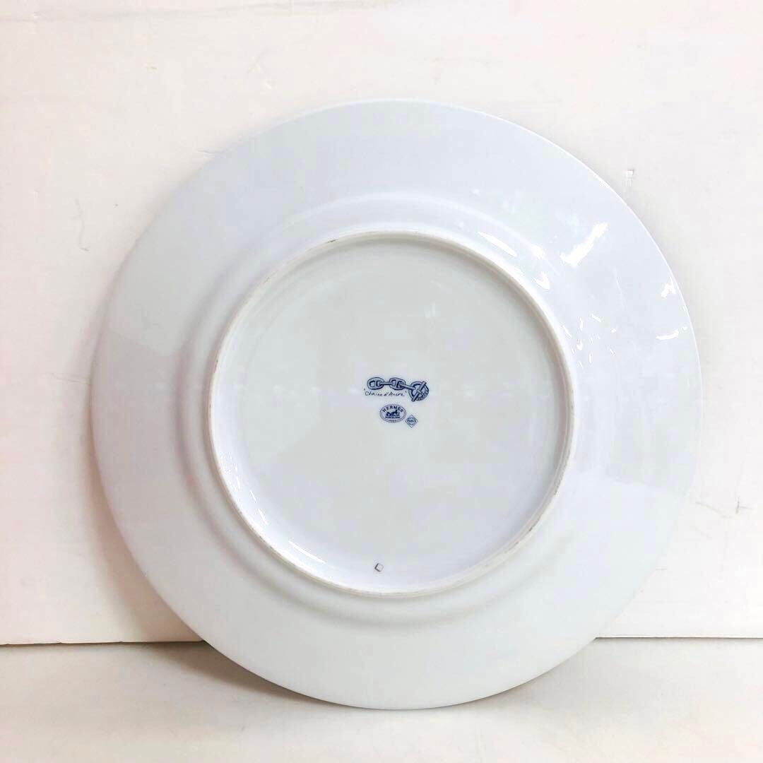 HERMES エルメス　ラウンドプレート　シェーヌダンクル 27cm ①