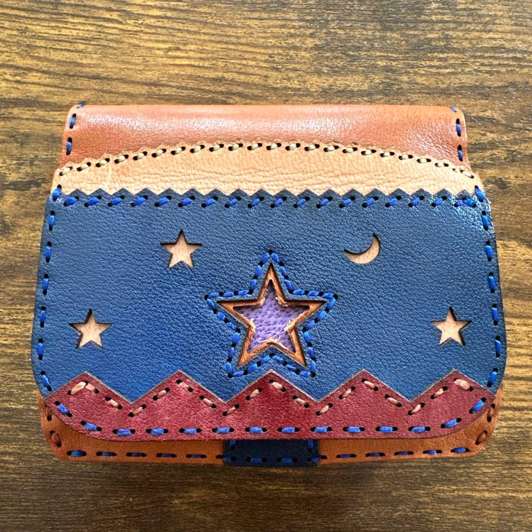 オジャガデザイン✩レザー二つ折り財布