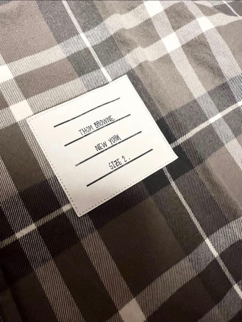 THOM BROWNE チェック柄 長袖シャツ サイズ2