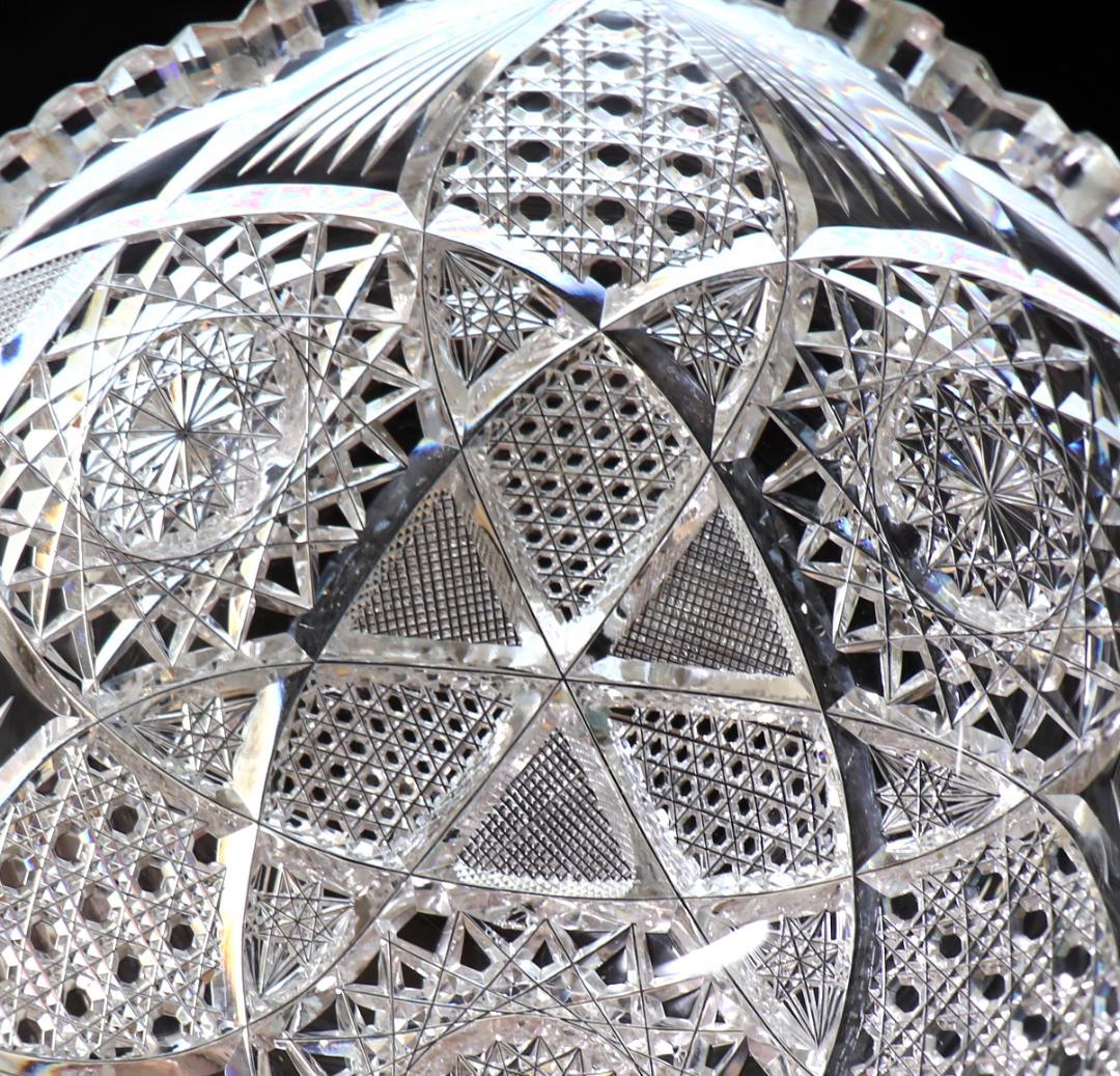 オールド・バカラ 1900年 2.1㎏23cm 大型切子鉢 ディアマン 春海商店